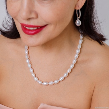 Колье Fiore Luna, String of Pearls Сarabiner, BL4501 S